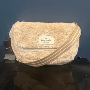 NWT Kate Spade Cream Shearling Belt Bag